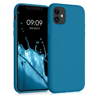 Afbeelding van kwmobile telefoonhoesje geschikt voor Apple iPhone 11 Hoesje smartphone Back cover in Caribisch blauw