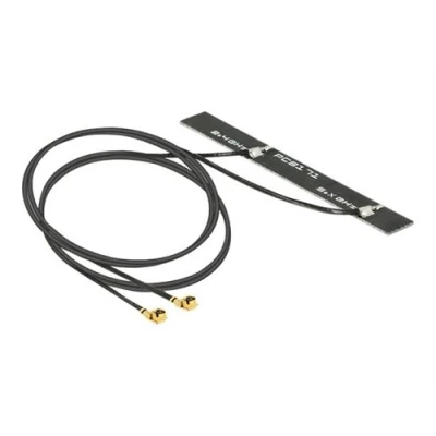 Image de Delock WLAN Twin Antenna Antenne 6.16 cm Wi Fi 5 dBi intérieur noir