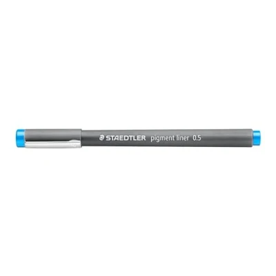 Afbeelding van Staedtler 308 05 30 Pigment Liner Lichtblauw Lijnbreedte 0,5 mm Hoogwaardige pigmentinkt, lichtechte onuitwisbare inkt