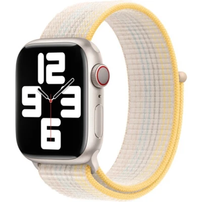 Afbeelding van Apple Watch geweven sportbandje Voor 3/4/5/6/7/8/SE 38/40/41mm Sterrenlicht