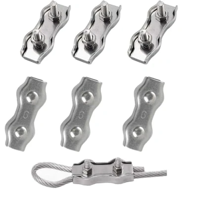 Afbeelding van huruirui Lot de 6 serre câbles M6 en acier inoxydable 304 Bornes câble duplex Connecteur pour acier, Fixé Convient les fils mm diamètre