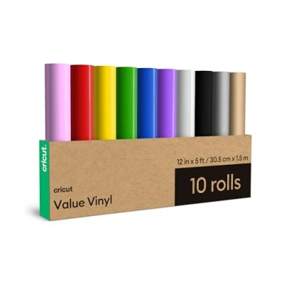 Afbeelding van Cricut 10 rollen permanent zelfklevend vinyl voor alle snijmachines, 1,5 m