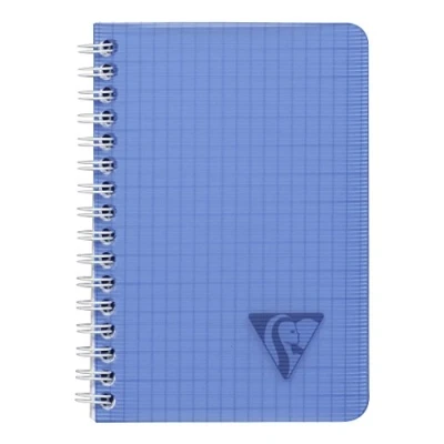 Afbeelding van Clairefontaine 328425C Collection Linecolor FRESH Spiraalboekjes, 9 x 14 cm, 100 pagina&#039;s, geruit, wit papier, 90 g, omslag van polypropyleen, transparant, willekeurige kleuren, 10 stuks