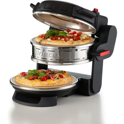 Afbeelding van Ariete PIZZERIA dubbele pizzaoven 2300W 2 pizza&#039;s tegelijk max. 400 C zwart