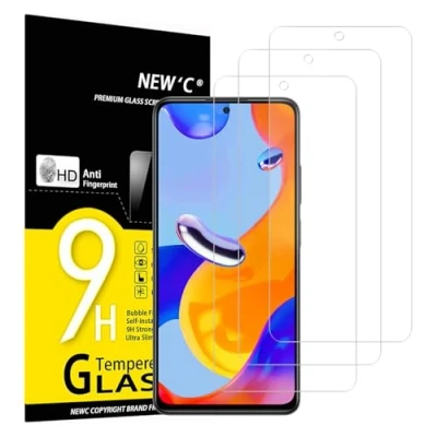 Afbeelding van NEW&#039;C displaybeschermfolie voor Xiaomi Redmi Note 12 Pro, Pro+ 5G, van gehard glas, 0,33 mm, ultra transparant, zeer robuust