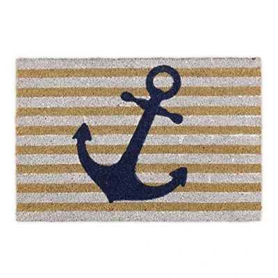 Afbeelding van Relaxdays deurmat kokos kokosmat anker 40x60 cm schoonloopmat droogloopmat print