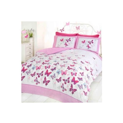 Image de Papillon Flutter simple Housse de couette et taie Set Rose