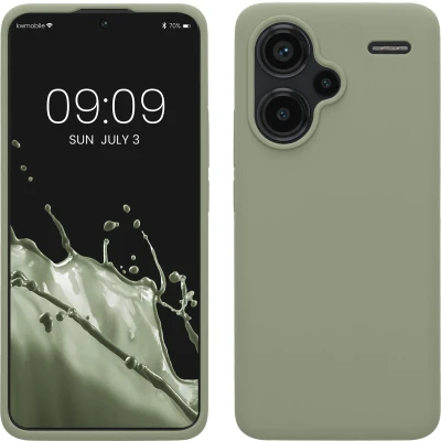Afbeelding van kwmobile telefoonhoesje geschikt voor Xiaomi Redmi Note 13 Pro+ 5G / Pro Plus Hoesje met siliconen coating Smartphone case in grijsgroen