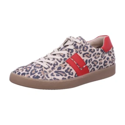 Afbeelding van Paul Green Sneakers laag, Dames, Maat: 40.5, Leopard s nappa desert salsa Veloursleer