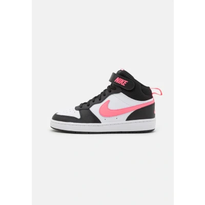 Afbeelding van Nike Sportswear Court Borough MID 2 Sneakers hoog voor kinderen, Maat: 36, Black/sunset pulse/white Leer en textiel