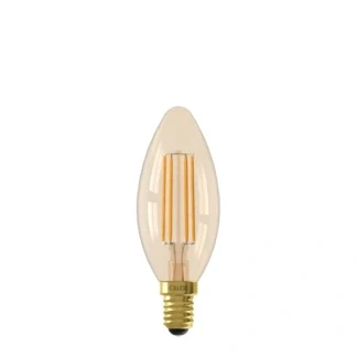 Afbeelding van Calex Slimme Lamp Wifi LED Filament Verlichting E14 Smart Kaars Bulb Goud Dimbaar Warm Wit licht 4,9W
