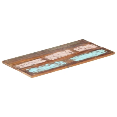Afbeelding van Tafelblad rechthoekig 25 27 mm 60x100cm massief gerecycled hout