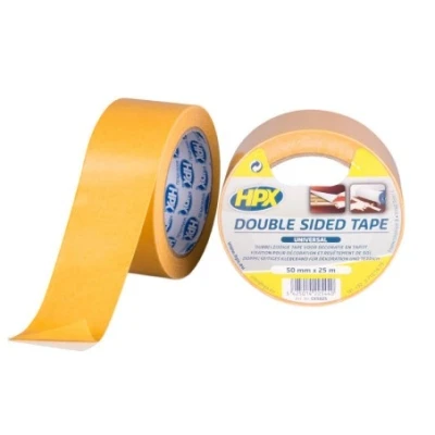 Afbeelding van HPX Dubbelzijdige universele tape wit 50mm x 25 meter