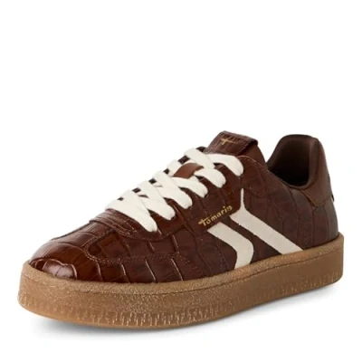 Image de Tamaris Baskets basses pour femme Marron croco Taille 38 EU, Croco, EU