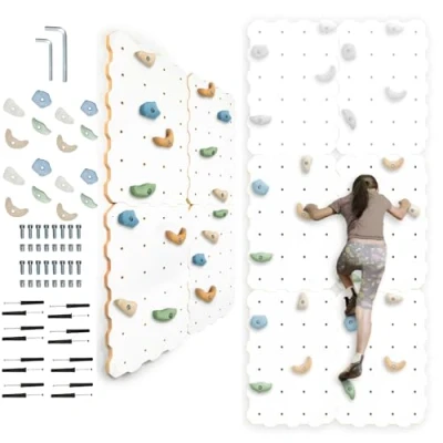 Afbeelding van MAMOI® Klimwand voor kinderen, klimmodule binnen, baby&#039;s, scheidingswand met klimstopcontacten, klimplank vanaf