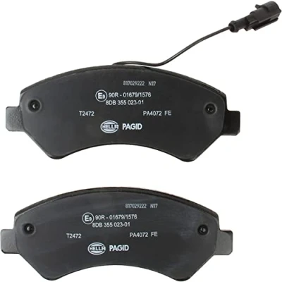 Afbeelding van HELLA 8DB 355 023 011 Remblokkenset Met slijtage waarschuwingscontact remzadelschroef toebehoren FIAT: Ducato III Van