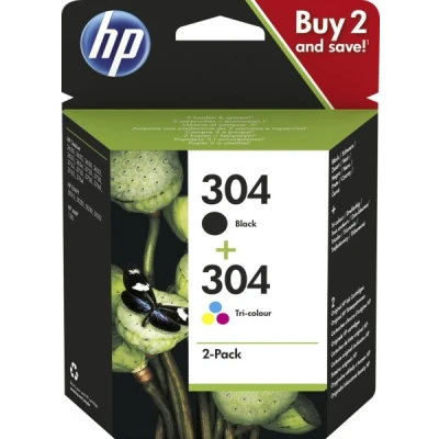 Afbeelding van HP Inktcartridge 3JB05AE 304 zwart kleur
