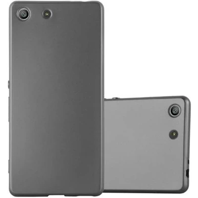 Afbeelding van Cadorabo Hoesje geschikt voor Sony Xperia M5 in METALLIC GRIJS Beschermhoes gemaakt van flexibel TPU silicone Case Cover