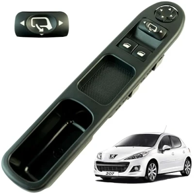 Afbeelding van Raamknop compatibel MET Peugeot 207 (2006 2014) raambediening links voor (bestuurder) inklapbare spiegels 6554QA 9654859677