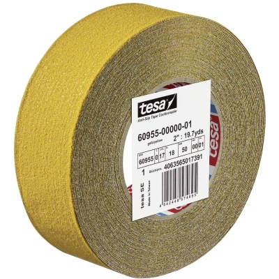 Afbeelding van tesa Anti RUTSCH 60955 00000 00 sliptape Geel (l x b) 18 m 50 mm 1 stuk(s)
