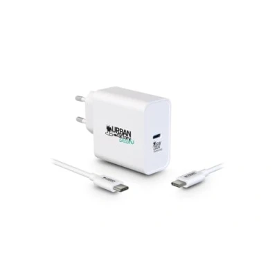 Afbeelding van Urban Factory Cyclee Eco Ontworpen 65w Gan (65 W), USB lader, Wit