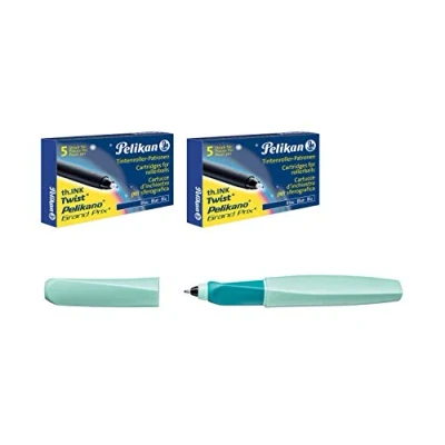 Afbeelding van Pelikan 814898 Twist Neo Mint rollerball met 2 rollerpatronen, 1 stuk (Neo + patronen)