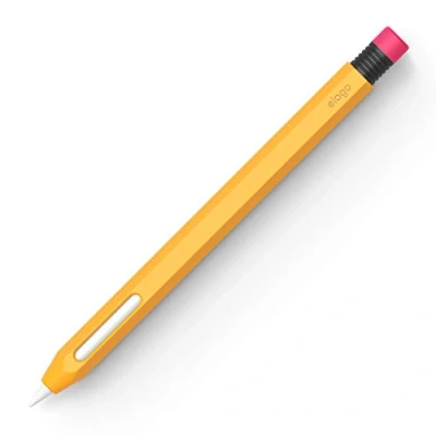 Afbeelding van elago Classic Pencil Case Compatibel met Apple 2e Generatie Cover Hoes, Klassiek Design, Magnetisch Opladen &amp; Dubbele Tap (MOET INSTALLATIE INSTRUCTIES LEZEN) (Geel)