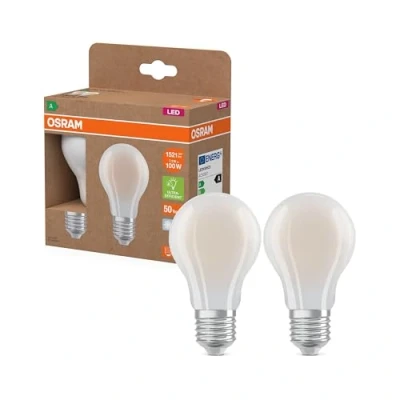 Afbeelding van OSRAM 4099854259852 LED lamp Energielabel A (A G) E27 Peer 7.2 W = 100 Neutraalwit (Ø x h) 60 mm 2 stuk(s)