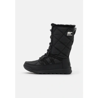 Afbeelding van Sorel Whitney TALL Snowboots, Dames, Maat: 36, Black Imitatieleer/ textiel