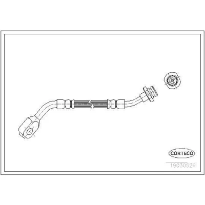 Afbeelding van CORTECO 19030529 Remslang Vooras 333 NISSAN: TERRANO 2, 1, FORD: Maverick Off Road