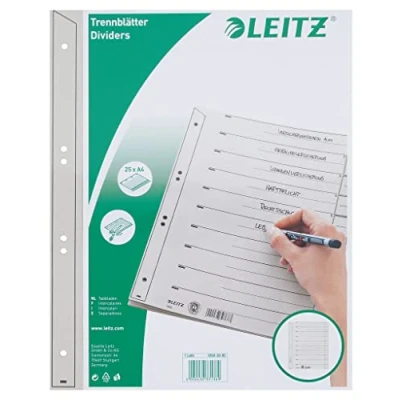 Image de LEITZ Intercalaires, format A4 extra large, en carton solide