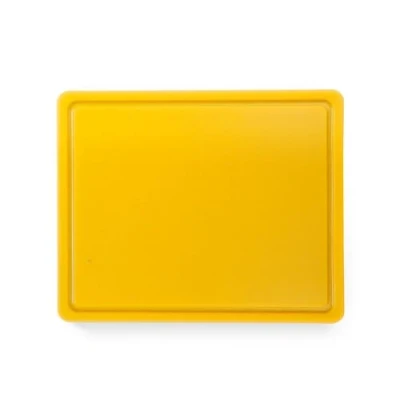 Afbeelding van Hendi Snijplank met sapgeul Geel (gevogelte) HACCP 32,5x26,5 cm