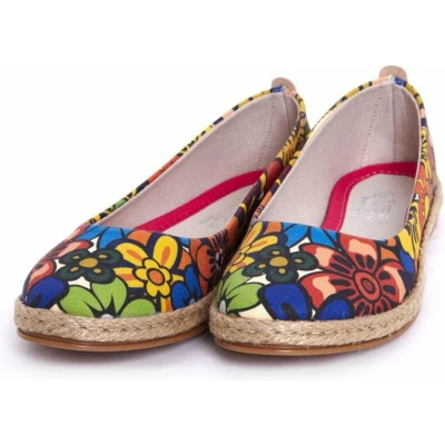 Afbeelding van GOBY Flowers Ballerinas Sneakers Hoge kwaliteit Handmade Meisjesprint Maat 40