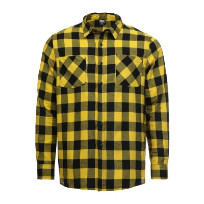 Afbeelding van Urban Classics Checked Overhemd, Heren, Maat: Medium, Yellow