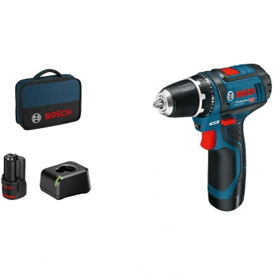 Image de BOSCH GSR 12V 15 perceuse sans fil en mallette (2x 2.0Ah batterie + chargeur) 060186810F