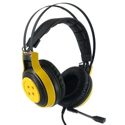 Afbeelding van TEKNOFUN Officiële Dragon Ball Z licentie Gaming headset 3,5 mm jack connector 2,2 m snoer Verstelbare hoofdband Geel Voor kinderen en volwassenen 811236