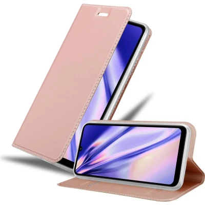 Afbeelding van Cadorabo Hoesje geschikt voor Huawei Y6P in CLASSY ROSE GOUD Beschermhoes met magnetische sluiting, standfunctie en kaartvakje Book Case Cover Etui