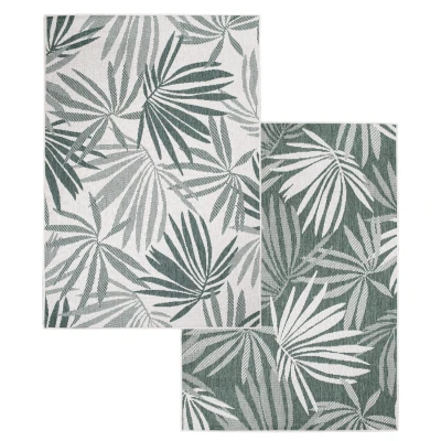 Afbeelding van Duo Binnen en Buiten Vloerkleed Dubbelzijdig Outdoor Laagpolig Tapijt Groen 160x230 cm Rechthoek Polypropyleen Tapijtenloods