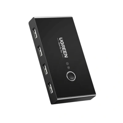 Afbeelding van UGREEN USB 2.0 sharing switch met 4 poorten zwart