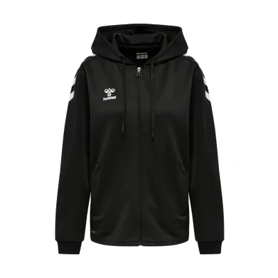 Afbeelding van hummel hmlCORE XK Sweat à capuche zippé pour femme, noir/noir, taille XS
