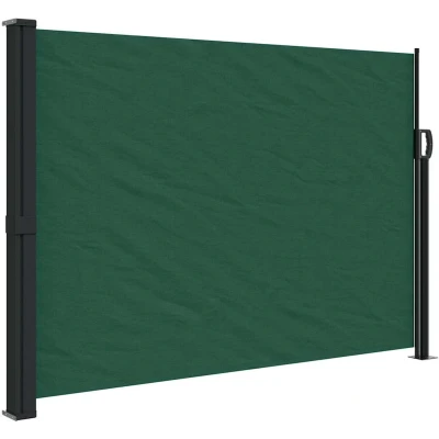 Afbeelding van vidaXL Windscherm uittrekbaar 140x300 cm donkergroen