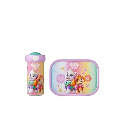 Afbeelding van Mepal lunchset Campus Broodtrommel en Drinkbeker voor kinderen Bento box Schoolbeker Paw Patrol Girls