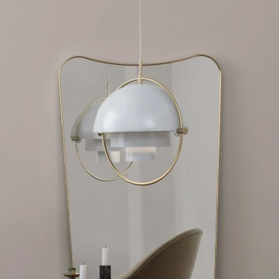Afbeelding van Gubi hanglamp Lite, Ø 27 cm, messing/wit