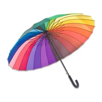 Afbeelding van Paraplu Ø 52.5 cm (Krom handvat, Regenboog)