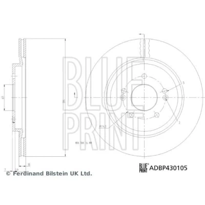 Afbeelding van Blue Print Remschijven ADBP430105