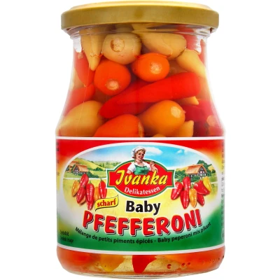 Afbeelding van Baby peperoni mix pikant 340g Doos 12 stuks