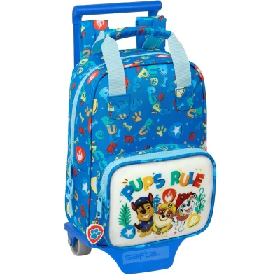 Afbeelding van Schoolrugzak met Wielen The Paw Patrol Pups rule Blauw 20 x 28 8 cm