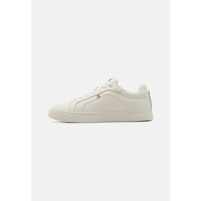 Afbeelding van Tommy Hilfiger Womens ICON Court FLAG Sneakers laag, Dames, Maat: 36, Ivory petal Leer