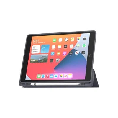 Image de MW SlimSkin Étui à rabat pour tablette microfibre bleu Apple 13 inch iPad Air (M2, M3)