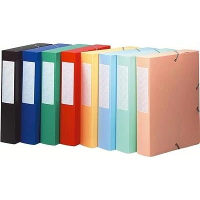 Image de Boîte Exacompta classeur Dos 6cm polypropylène assorties